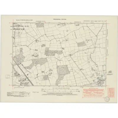 1947 Map of Lincolnshire XLIII.SW, 1950 Print