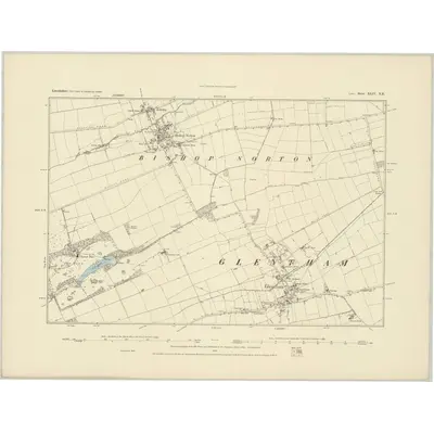 1885 Map of Lincolnshire XLIV.NE, 1886 Print