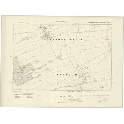 1905 Map of Lincolnshire XLIV.NE, 1907 Print