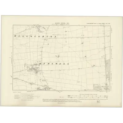 1905 Map of Lincolnshire XLIV.NW, 1907 Print