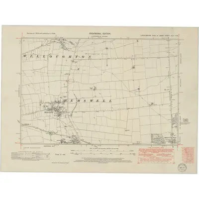 1948 Map of Lincolnshire XLIV.NW, 1950 Print