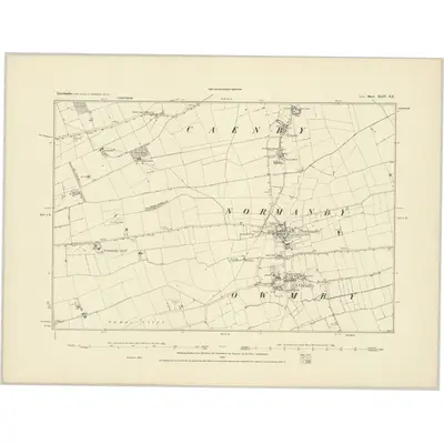 1885 Map of Lincolnshire XLIV.SE, 1886 Print