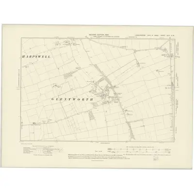 1905 Map of Lincolnshire XLIV.SW, 1907 Print