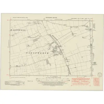 1947 Map of Lincolnshire XLIV.SW, 1950 Print