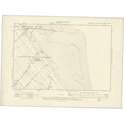 1905 Map of Lincolnshire XLIX.NE, 1907 Print
