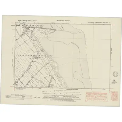 1947 Map of Lincolnshire XLIX.NE, 1951 Print