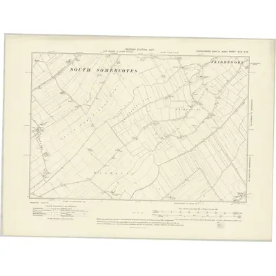 1905 Map of Lincolnshire XLIX.NW, 1907 Print