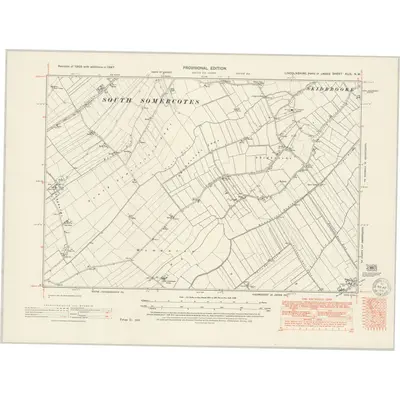 1947 Map of Lincolnshire XLIX.NW, 1951 Print