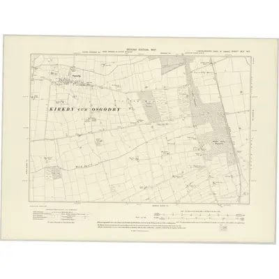 1905 Map of Lincolnshire XLV.NE, 1907 Print