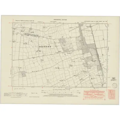 1947 Map of Lincolnshire XLV.NE, 1950 Print