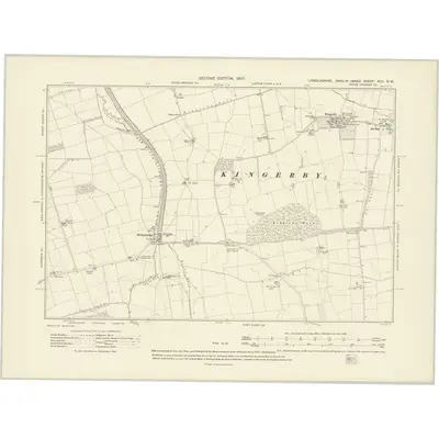 1905 Map of Lincolnshire XLV.NW, 1907 Print