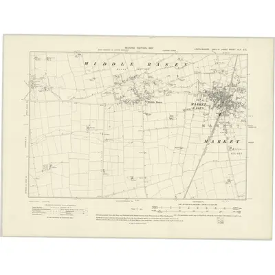 1905 Map of Lincolnshire XLV.SE, 1907 Print