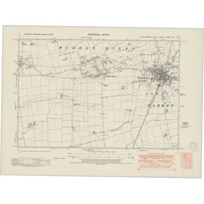 1947 Map of Lincolnshire XLV.SE, 1950 Print