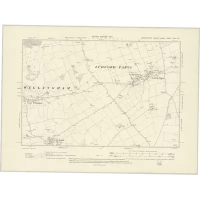 1905 Map of Lincolnshire XLVI.SE, 1907 Print