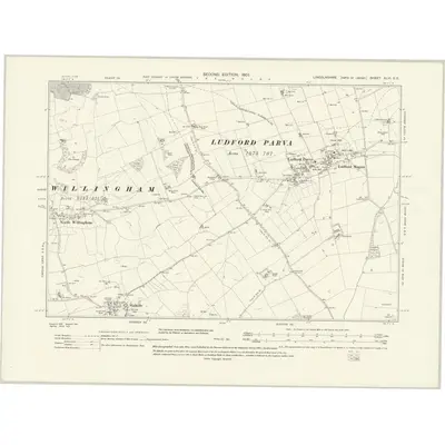 1905 Map of Lincolnshire XLVI.SE, 1931 Print