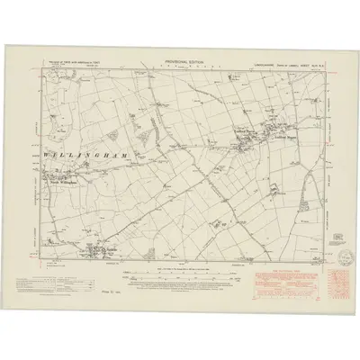 1947 Map of Lincolnshire XLVI.SE, 1951 Print