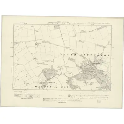 1905 Map of Lincolnshire XLVII.SE, 1907 Print
