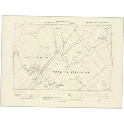 1905 Map of Lincolnshire XLVIII.NE, 1907 Print