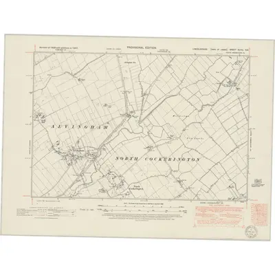 1947 Map of Lincolnshire XLVIII.NE, 1951 Print