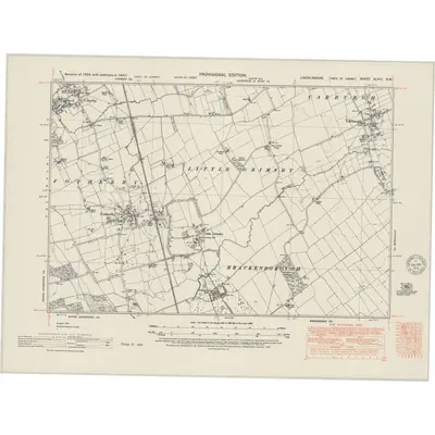 1947 Map of Lincolnshire XLVIII.NW, 1951 Print