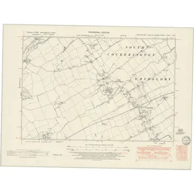 1947 Map of Lincolnshire XLVIII.SE, 1951 Print
