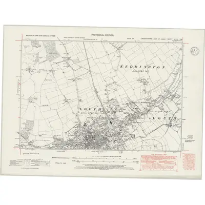 1938 Map of Lincolnshire XLVIII.SW, 1947 Print