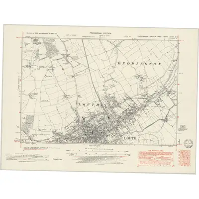 1947 Map of Lincolnshire XLVIII.SW, 1951 Print