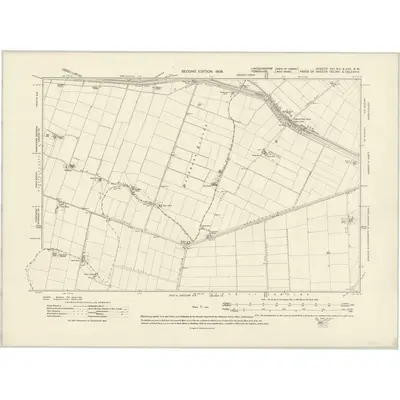 1904 Map of Lincolnshire XVI.NE & XVIINW, 1908 Print