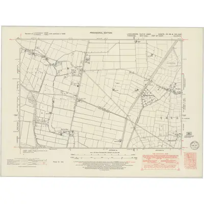 1948 Map of Lincolnshire XVI.SE & XVII.SW, 1950 Print