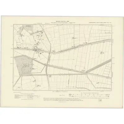 1905 Map of Lincolnshire XVII.NE, 1908 Print