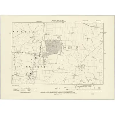 1905 Map of Lincolnshire XVII.SE, 1908 Print
