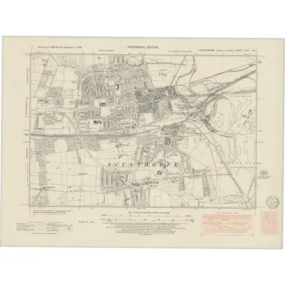1948 Map of Lincolnshire XVIII.NE, 1950 Print