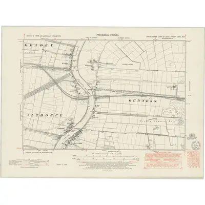 1946 Map of Lincolnshire XVIII.NW, 1951 Print