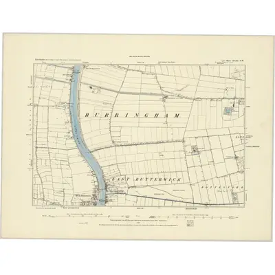 1885 Map of Lincolnshire XVIII.SW, 1886 Print