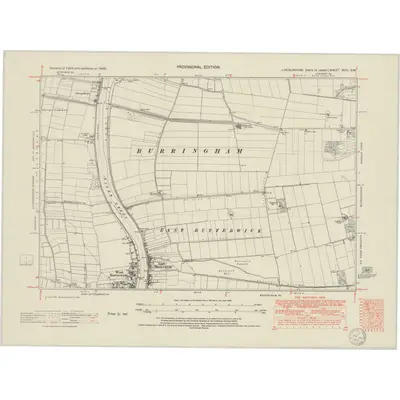 1946 Map of Lincolnshire XVIII.SW, 1950 Print