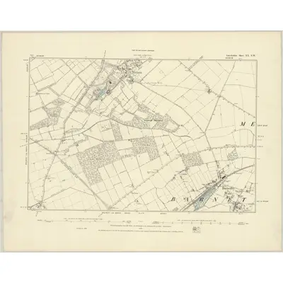 1886 Map of Lincolnshire XX.NW