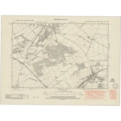 1946 Map of Lincolnshire XX.NW, 1950 Print