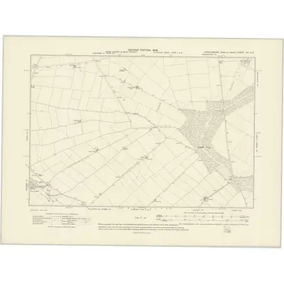 1905 Map of Lincolnshire XX.SE, 1908 Print