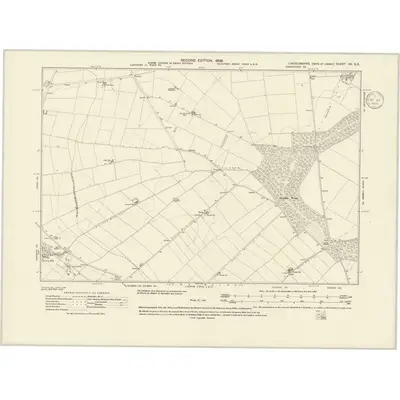 1905 Map of Lincolnshire XX.SE, 1939 Print