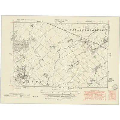 1946 Map of Lincolnshire XXI.NE, 1951 Print