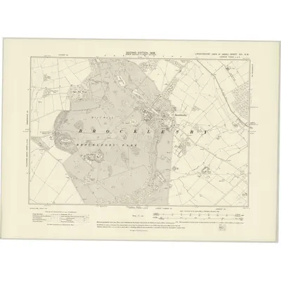 1905 Map of Lincolnshire XXI.NW, 1908 Print