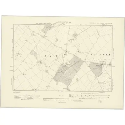 1905 Map of Lincolnshire XXI.SE, 1908 Print