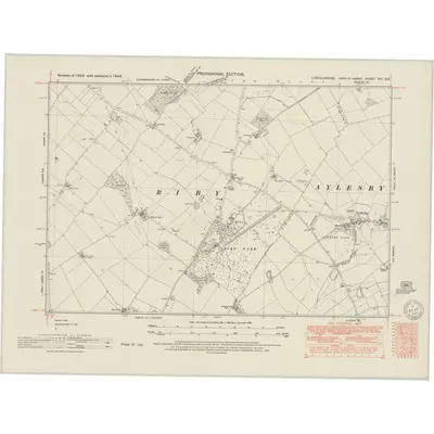 1946 Map of Lincolnshire XXI.SE, 1951 Print