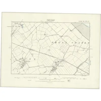 1887 Map of Lincolnshire XXII.NW, 1888 Print