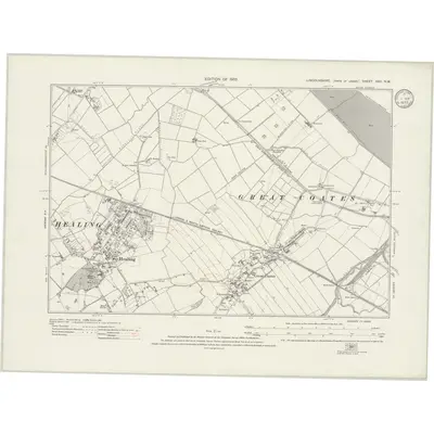 1930 Map of Lincolnshire XXII.NW, 1933 Print
