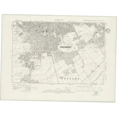 1931 Map of Lincolnshire XXII.SE, 1934 Print