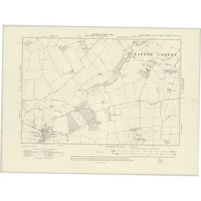 1905 Map of Lincolnshire XXII.SW, 1908 Print