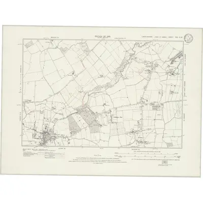 1930 Map of Lincolnshire XXII.SW, 1933 Print
