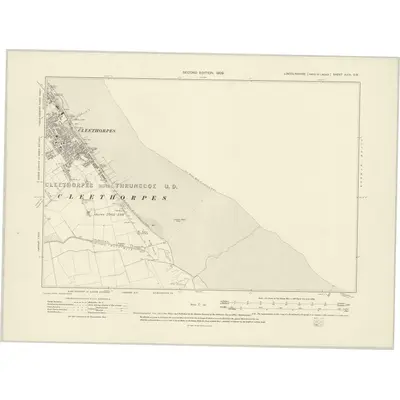 1905 Map of Lincolnshire XXIII.SW, 1909 Print