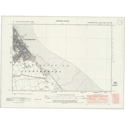 1938 Map of Lincolnshire XXIII.SW, 1947 Print